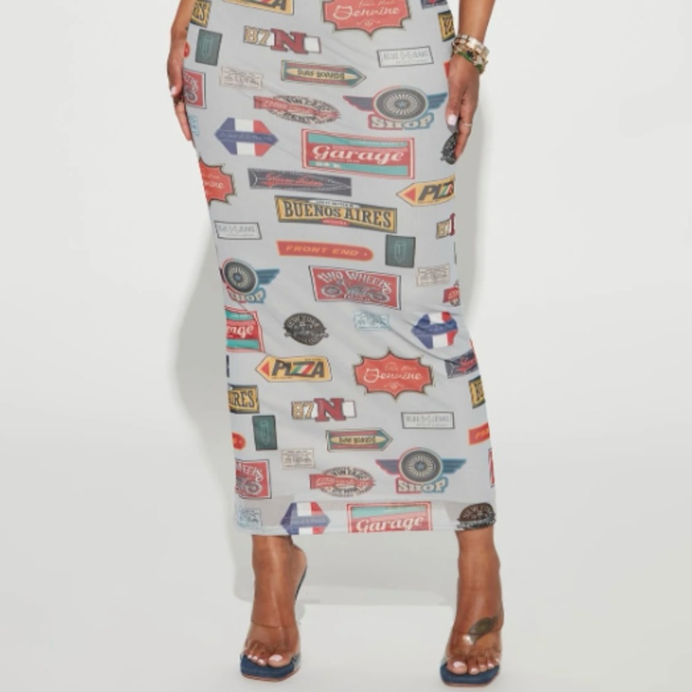 Maxi Dress - Grey/combo